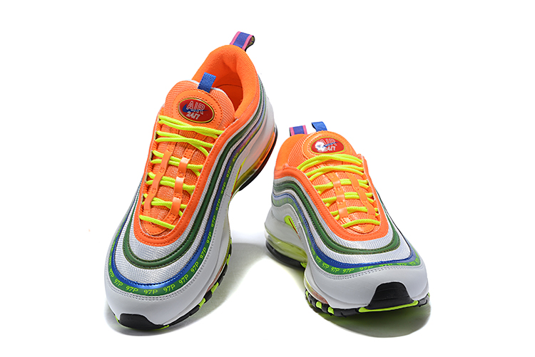 New Nike Air Max 97 Orange Green Blue White